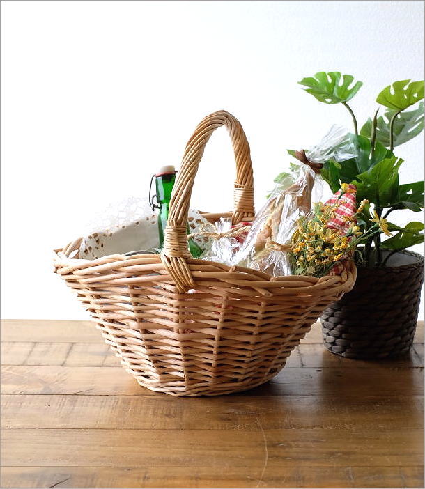 楽天市場】かご カゴ バスケット ウィロー おしゃれ かわいい 柳