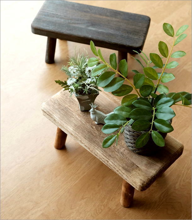 楽天市場】花台 フラワースタンド 木製 天然木 おしゃれ ナチュラル