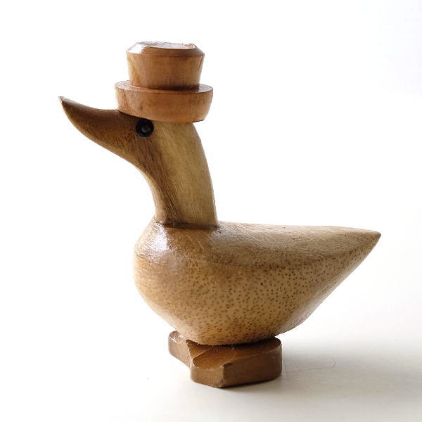 楽天市場】アヒル 鳥 ダック 置物 オブジェ おしゃれ 木彫り 木製 天然