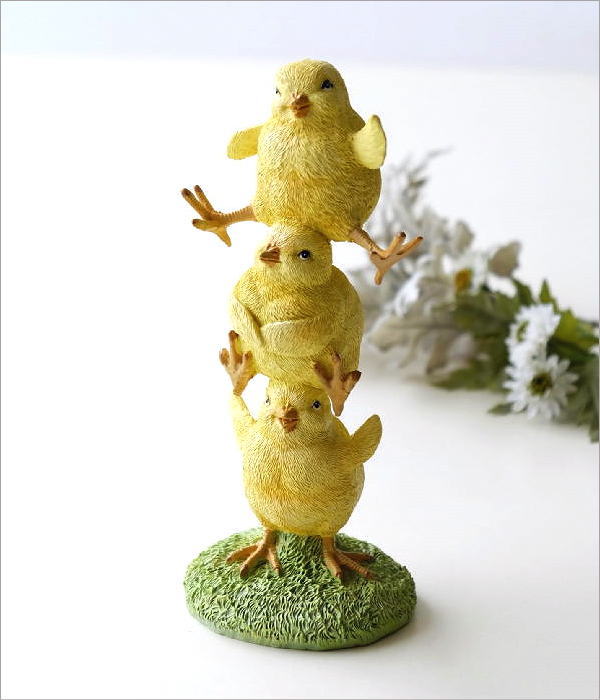 楽天市場】ひよこ ヒヨコ 置物 オブジェ かわいい オーナメント 玄関