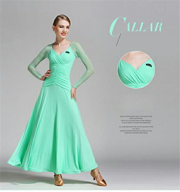 楽天市場】社交ダンス ドレス 長袖 レディース ワルツ タンゴ レッスン