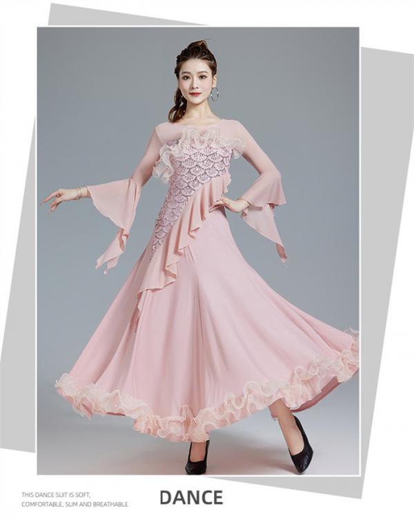 楽天市場】社交ダンスドレス 社交ダンス モダンドレス ピンク パープル