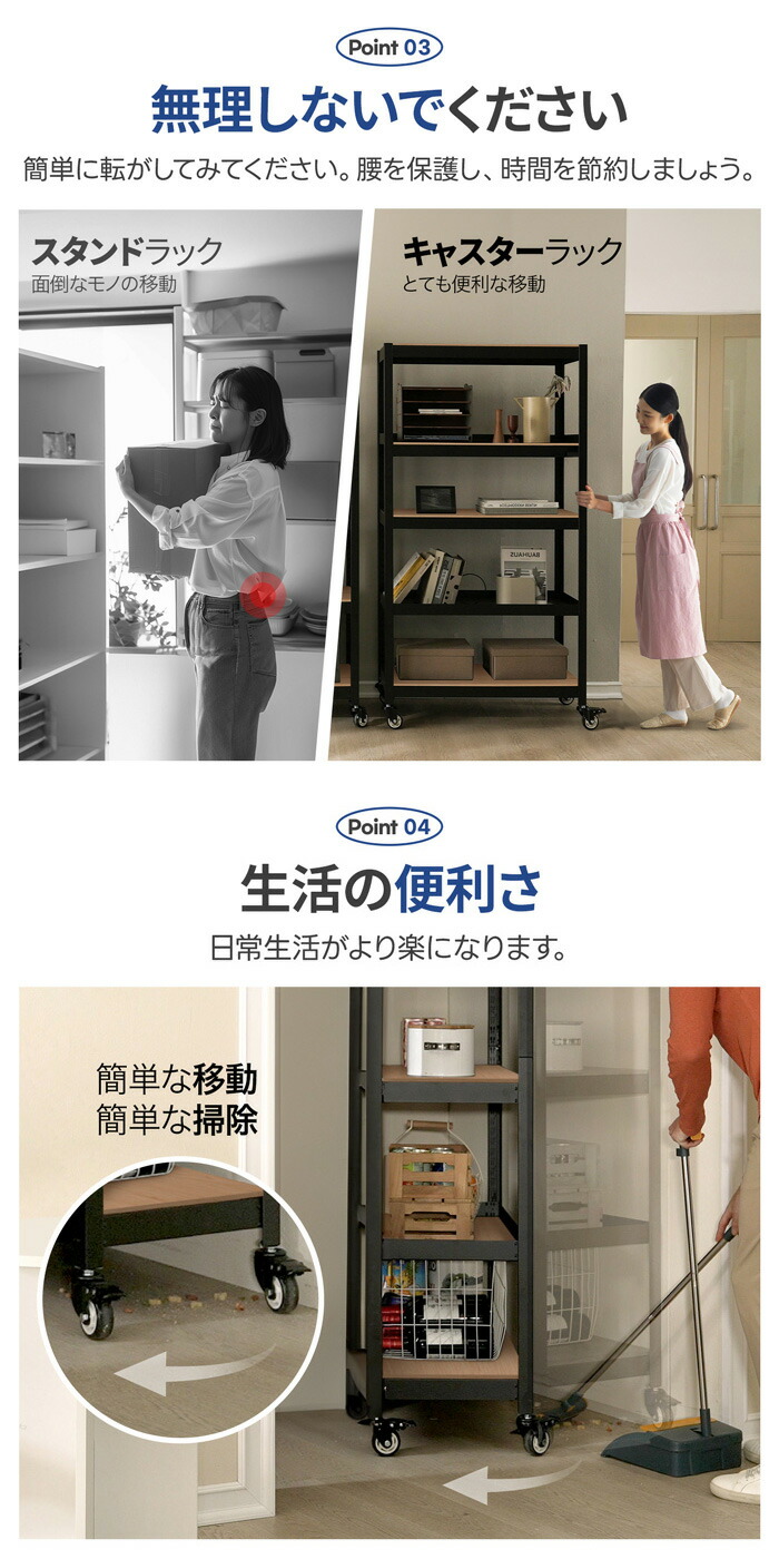 楽天市場】『楽天スーパセール 20%OFF』 スチールラック キャスター