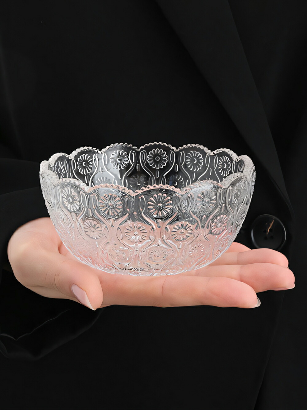 IwaiLoft「花海棠」ガラスボウル 230ml ガラス 小鉢 そうめん取り鉢