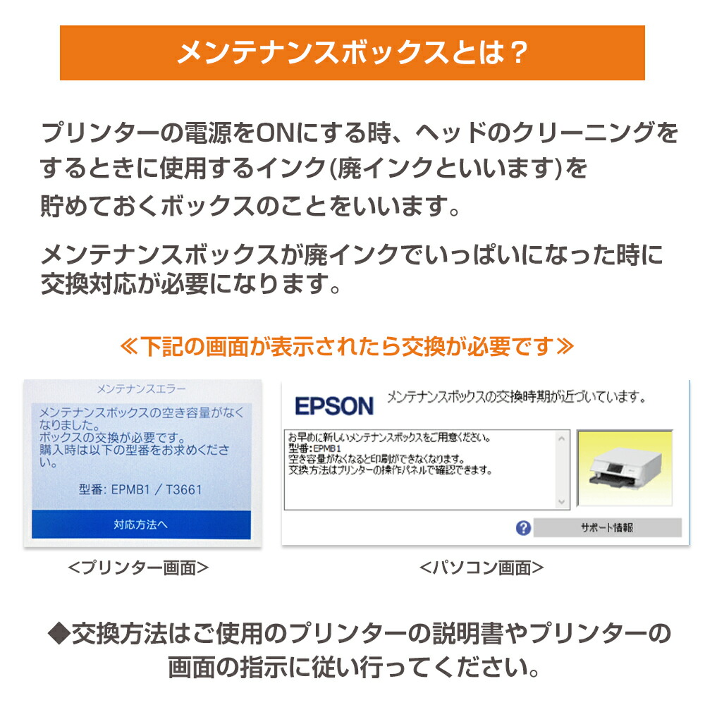 エプソン互換 EPMB1 3個セット T3661 互換メンテナンスボックス 廃