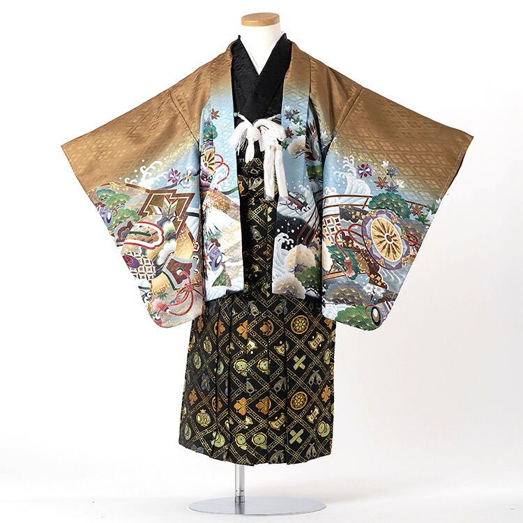 楽天市場】七五三 着物 5歳 羽織袴セット 男の子 10点フルセット