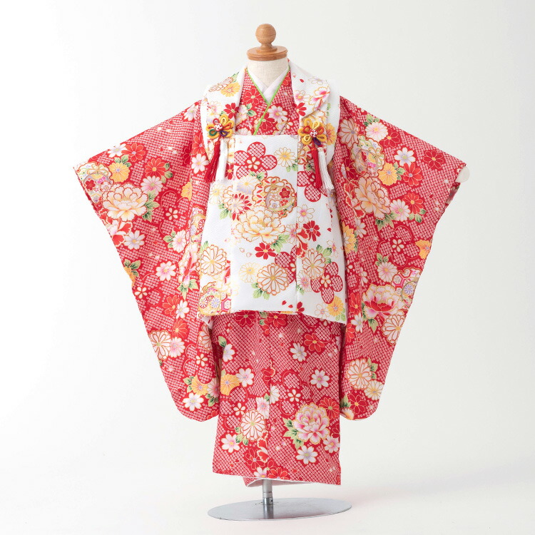 楽天市場】七五三 着物 3歳 被布セット 女の子7点フルセット 着付け