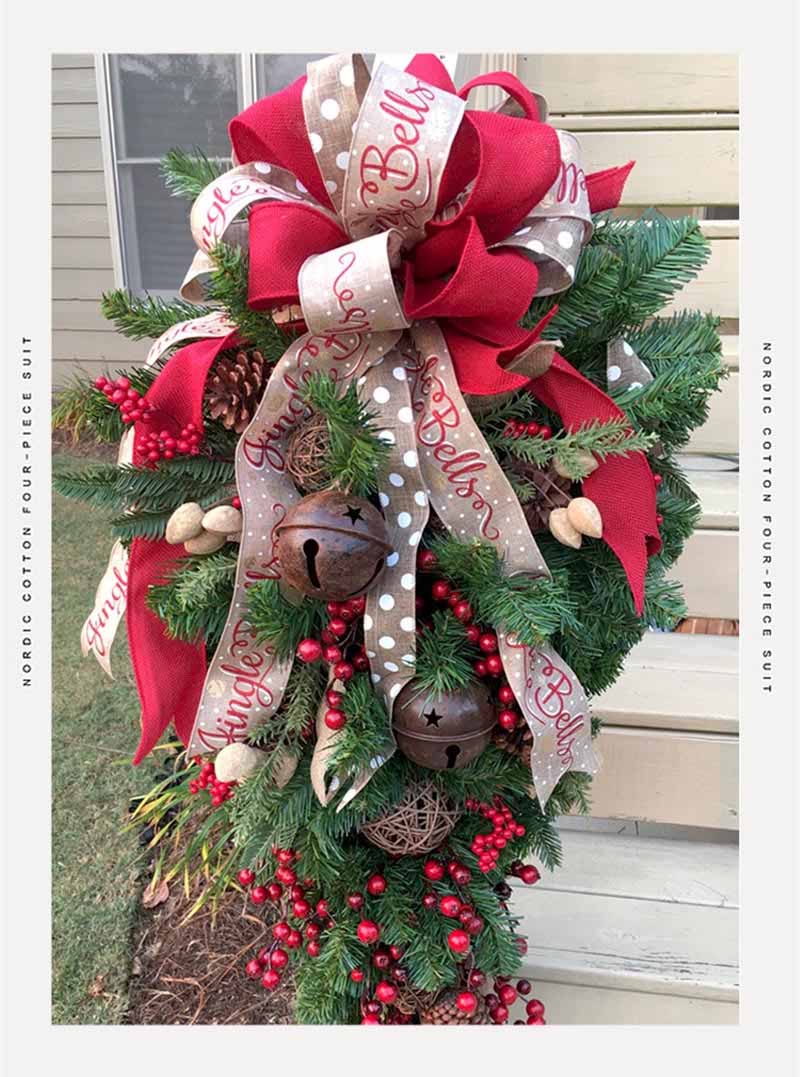 楽天市場】クリスマスリース 玄関 外に飾れるリース オーナメント 屋外