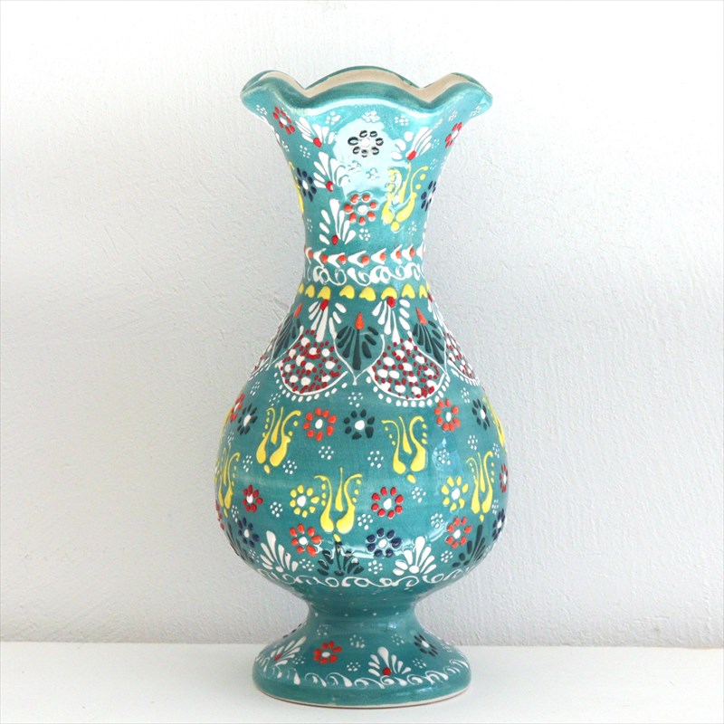 楽天市場】【30%OFFクーポン対象】トルコ陶器 花瓶 チューリップ型 L