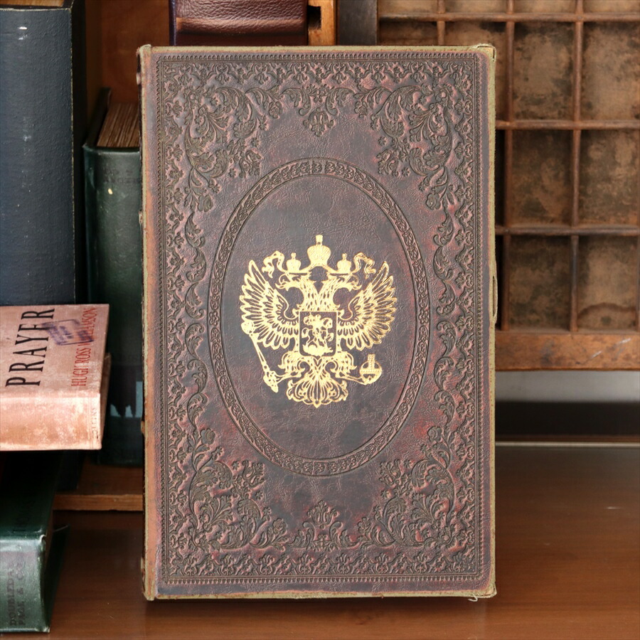 楽天市場】アンティーク洋書・ブックボックス デザイン ブラウン/浮