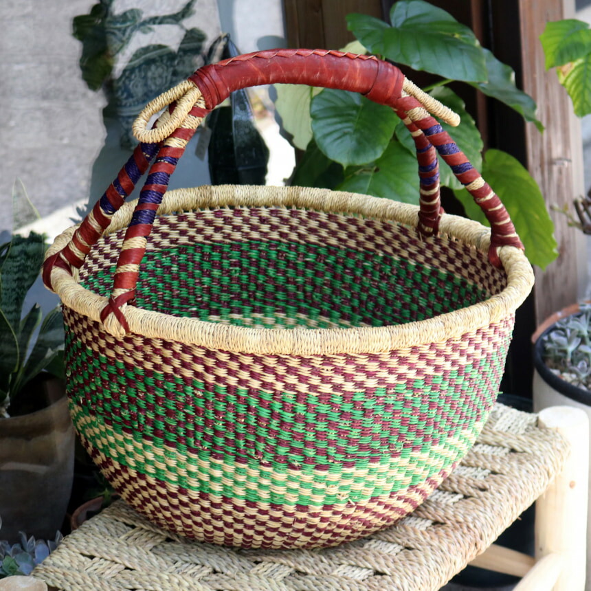 楽天市場】アフリカンバスケット 特大 直径40cm ブルキナバスケット 羊