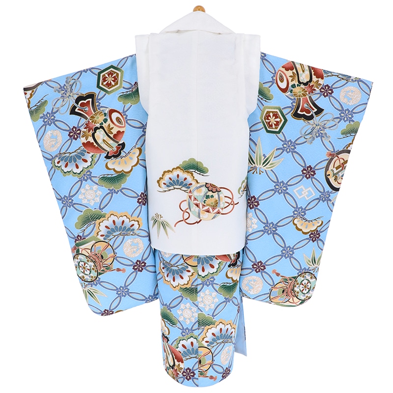 楽天市場】【レンタル】[七五三 着物 3歳]男の子「K066 白松竹に小槌