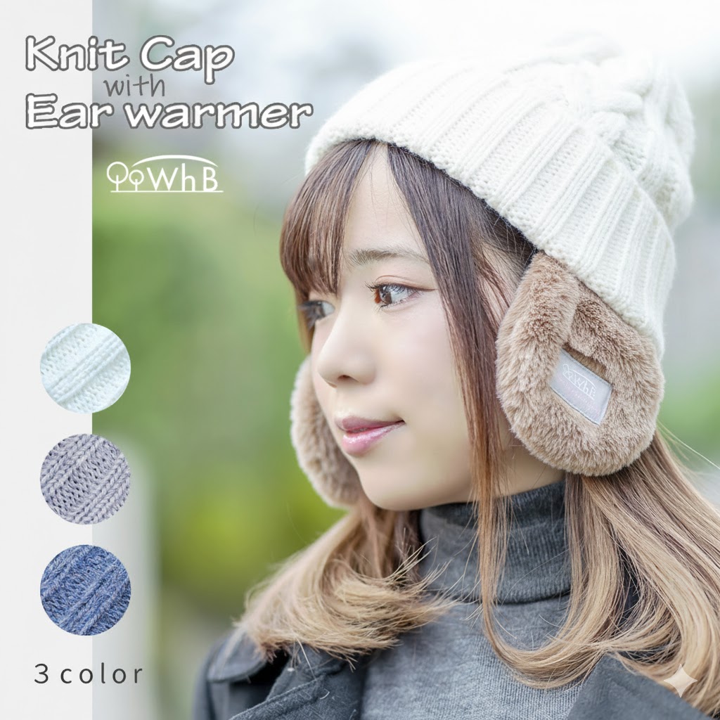 楽天市場】【ポイント5倍】【アウトレット】ニット帽 耳あて付き