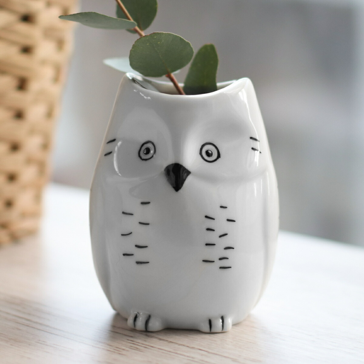 楽天市場】花瓶 シナリー モチーフフラワーベース フクロウ （ 花びん