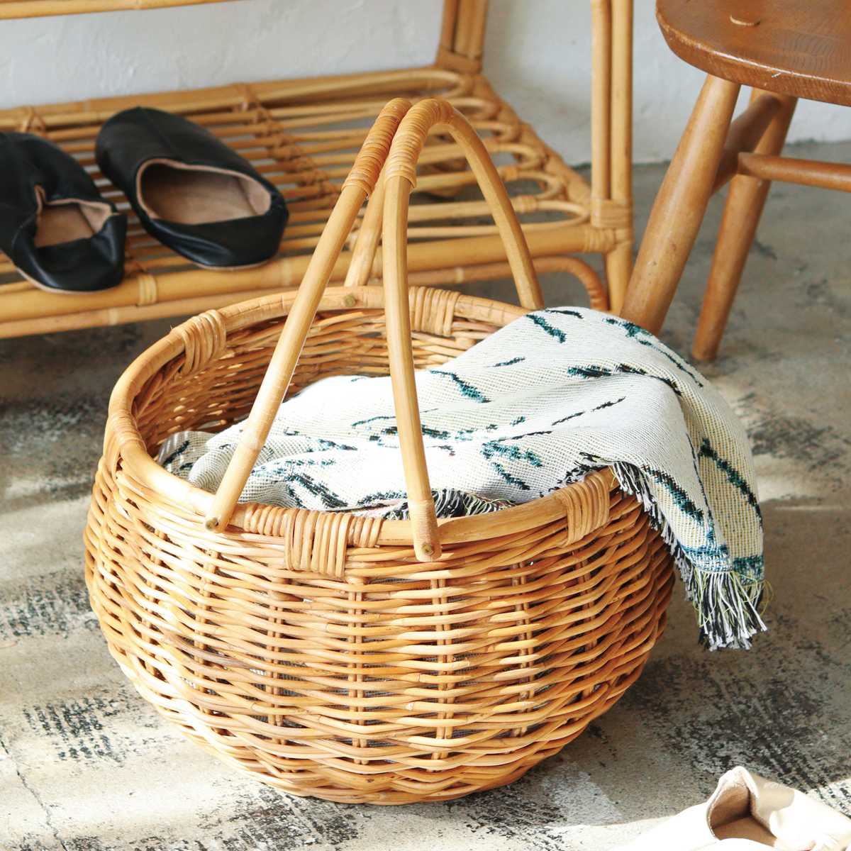 楽天市場】AROROG バスケットテーブル 2WAY ラタン （ アラログ 籐