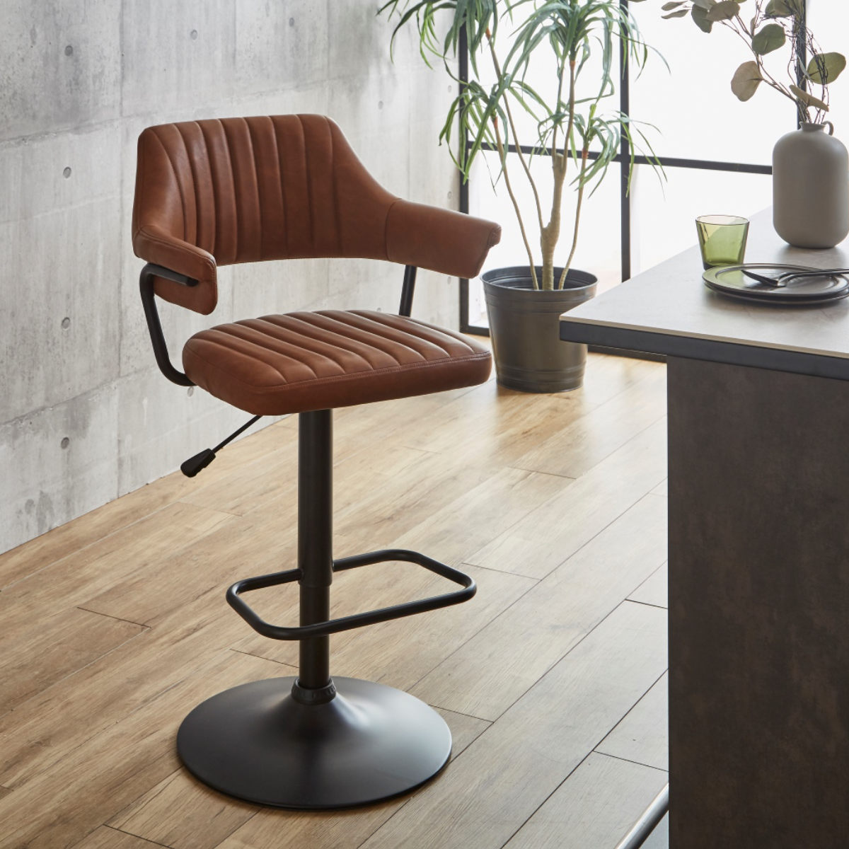 楽天市場】カウンターチェア バーチェア 昇降式 座面高57〜79cm イザヤ