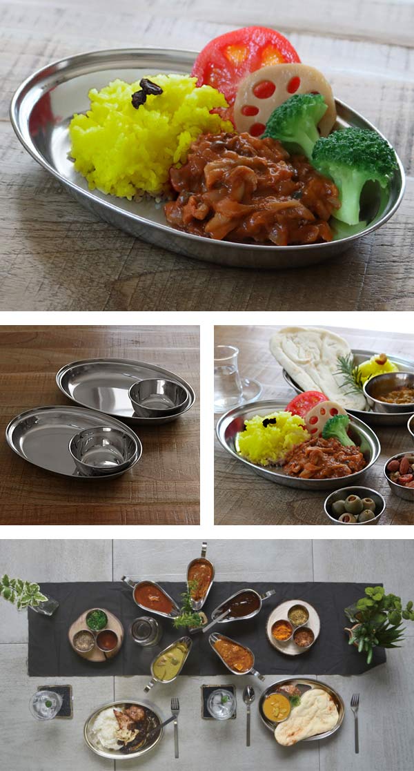 楽天市場】カレー皿 23cm ロッコ カレープレート ステンレス製 同色6枚