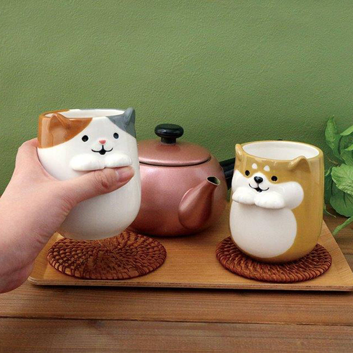 楽天市場】湯呑み 250ml そっとそえ手湯呑 陶器 （ 電子レンジ対応