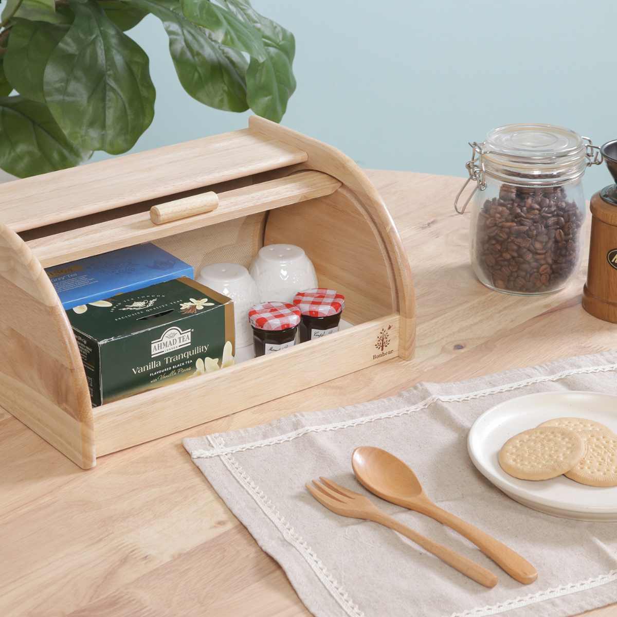 楽天市場】ブレッドケース 木製 ボヌール （ Bonheur 天然木 小物収納