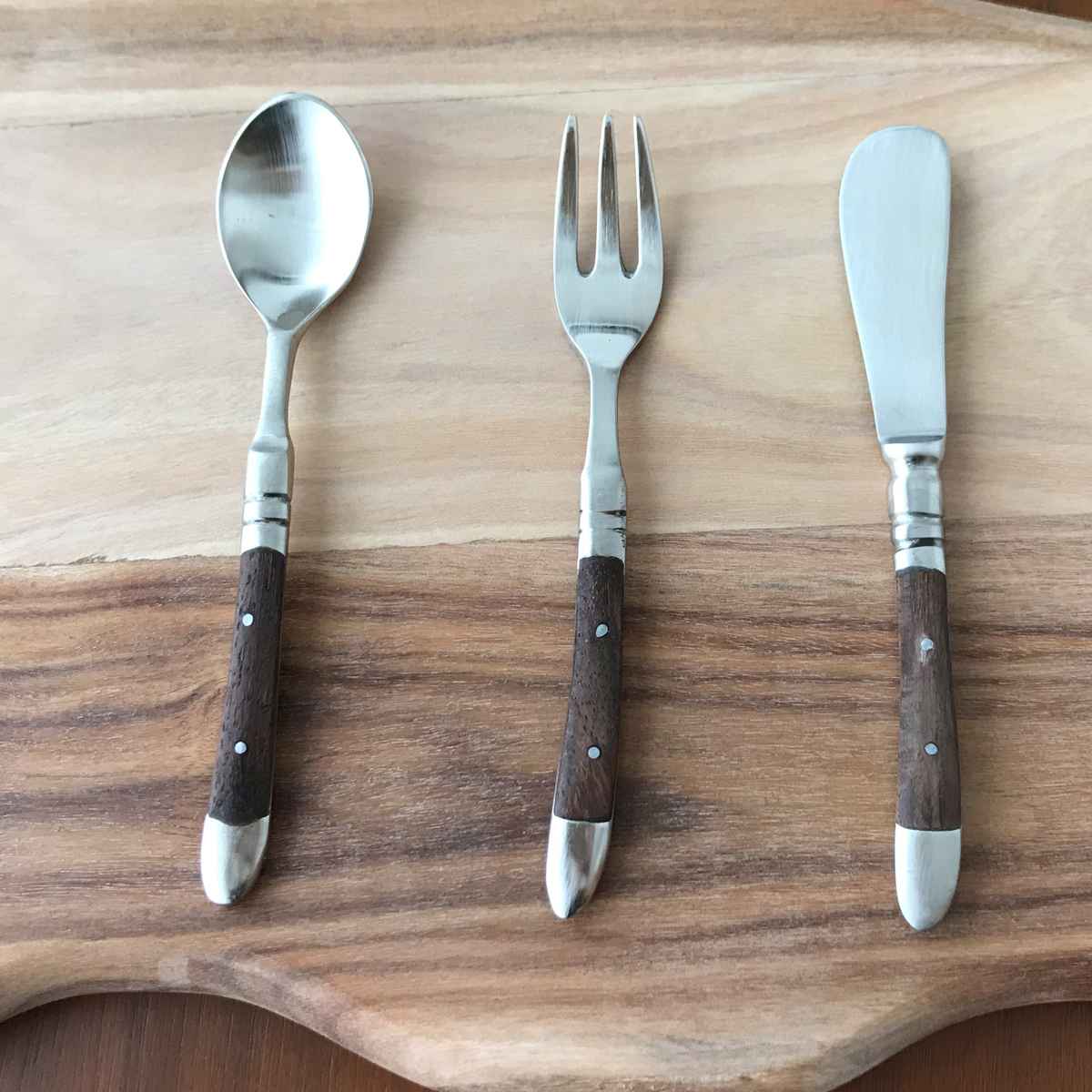 楽天市場】ティースプーン 13cm ブラスカトラリー ウッドハンドル 真鍮