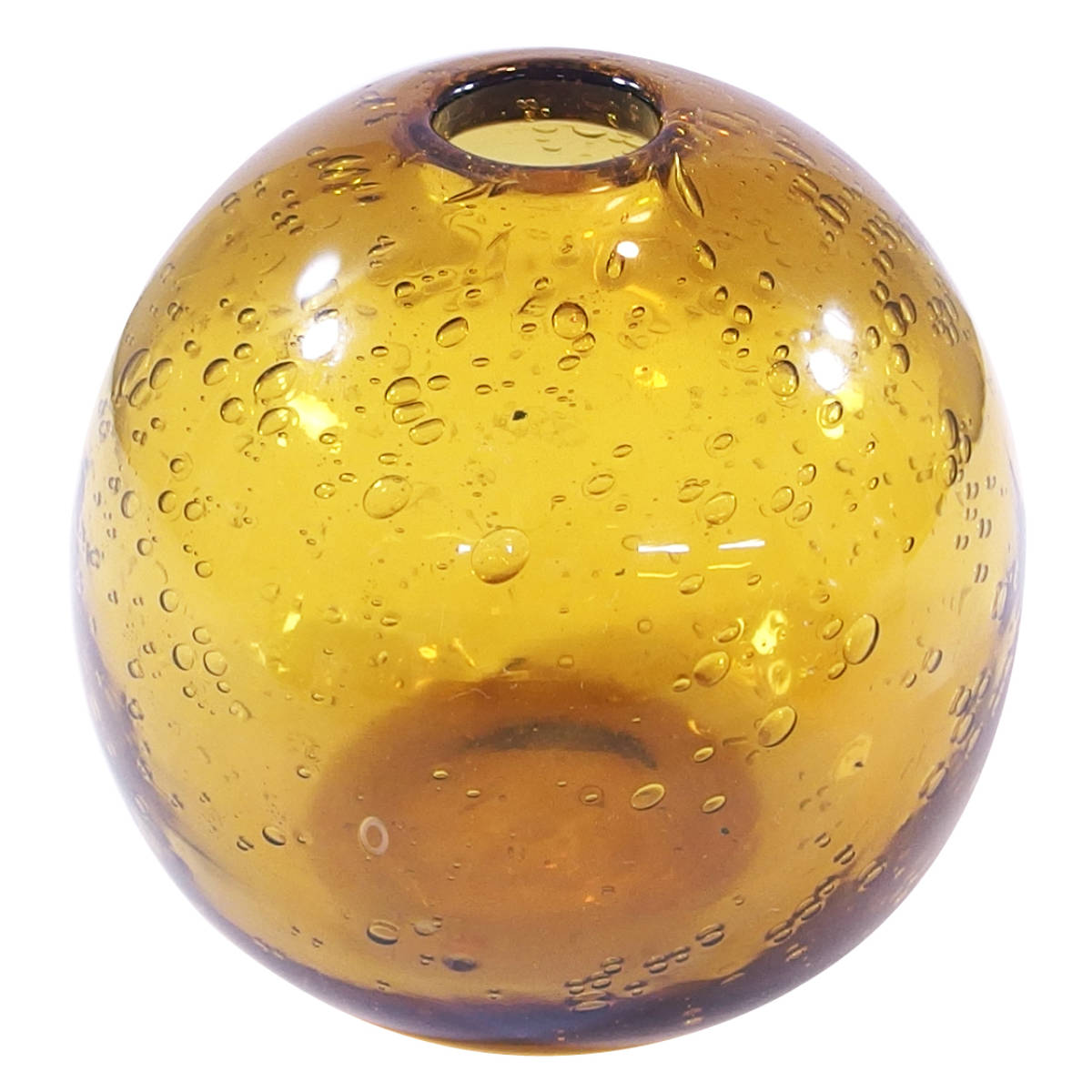 楽天市場】花瓶 手吹きバブルガラスフラワーベース ボールL ガラス