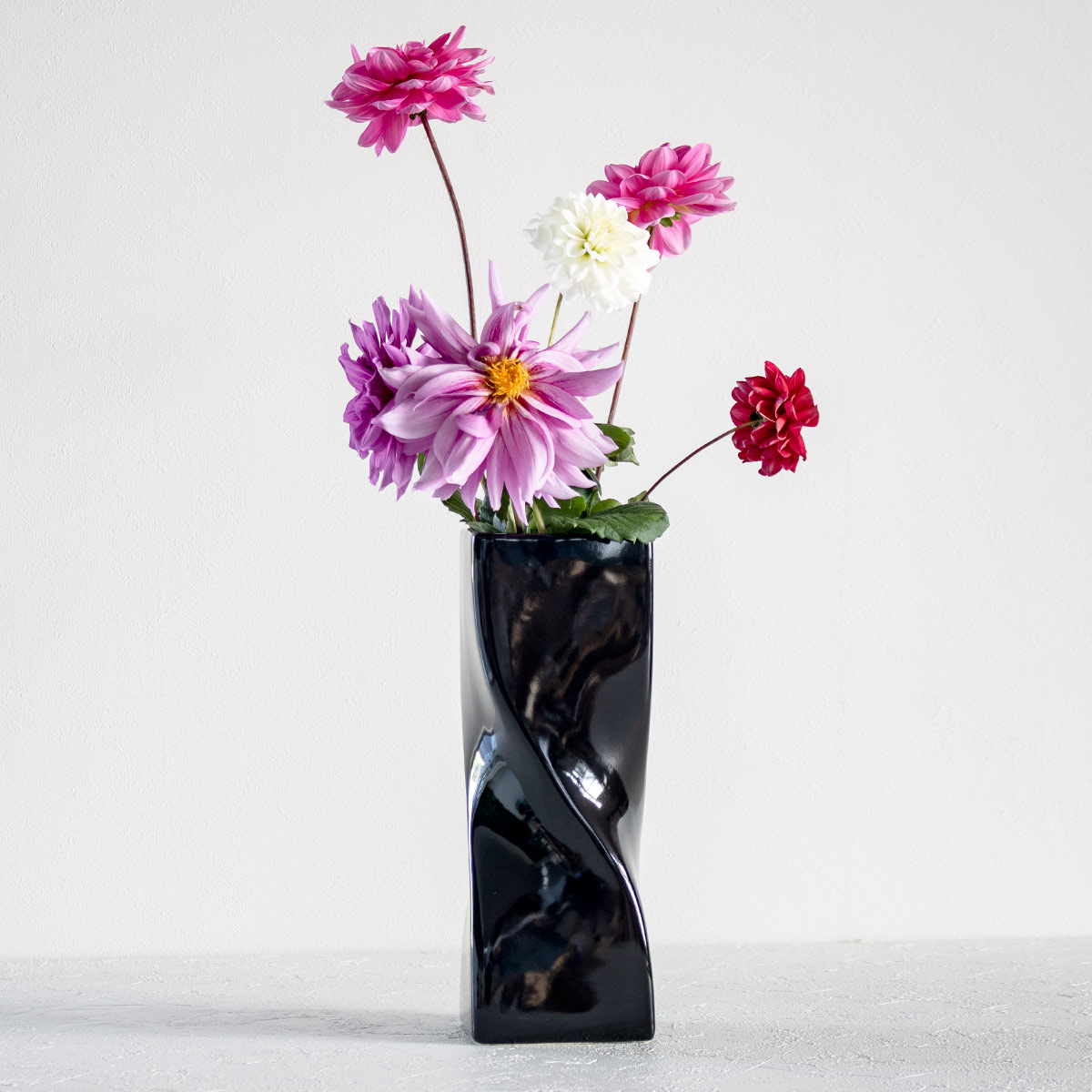 楽天市場】花瓶 モノトーンフラワーベース 陶器 幅8.5×奥行8.5×高さ