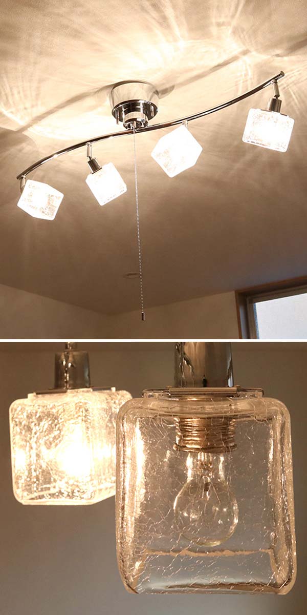 楽天市場】照明 シーリングライト 4灯 LED対応 クラックキューブ Clear