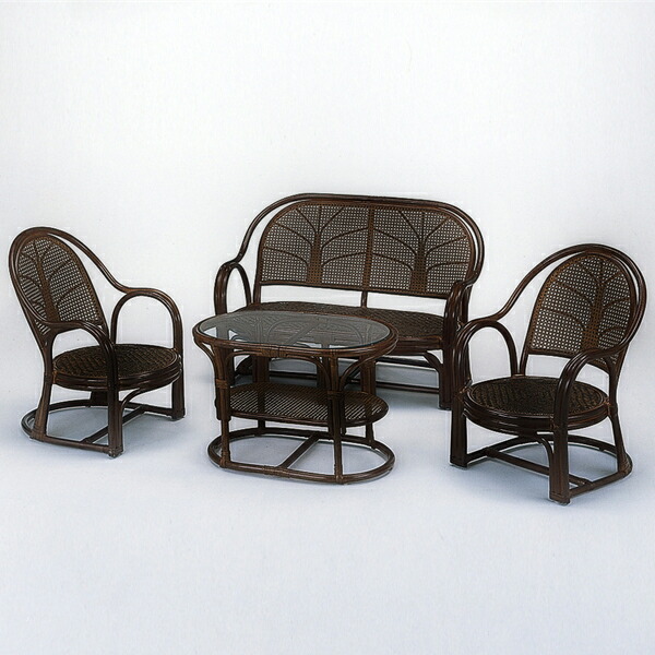 楽天市場】籐 リビング家具 4点セット 応接セット （ 送料無料 ラタン