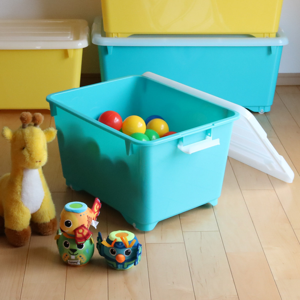 楽天市場】収納ボックス ふた付き 同色2個セット 約 幅39×奥行50×高さ