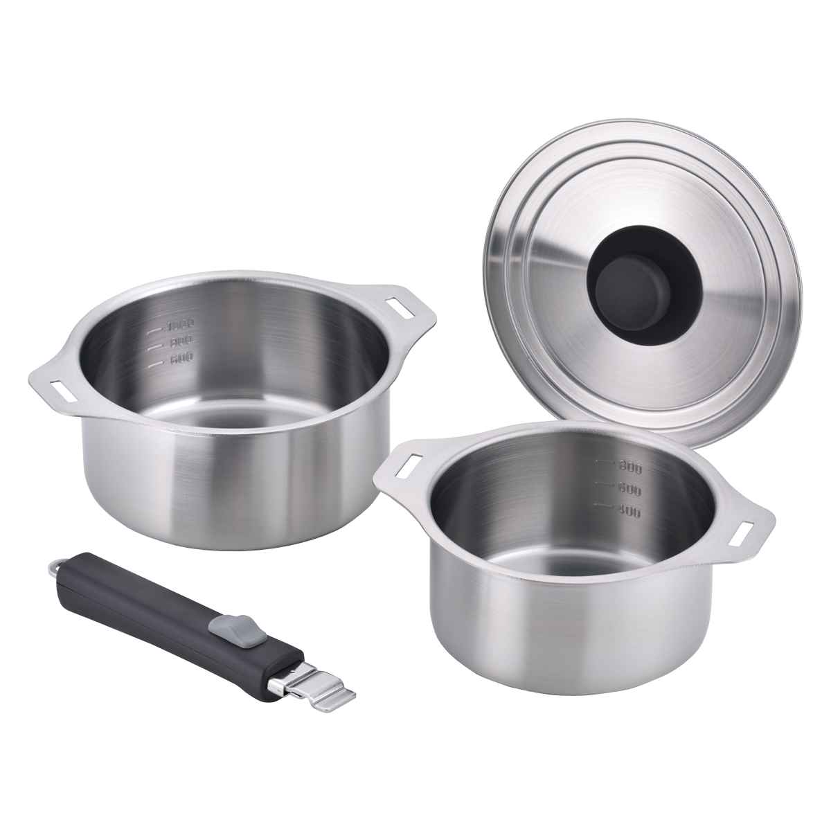 楽天市場】鍋4点セット IH対応 蓋付き 着脱式ハンドル付き 燕三 日本製