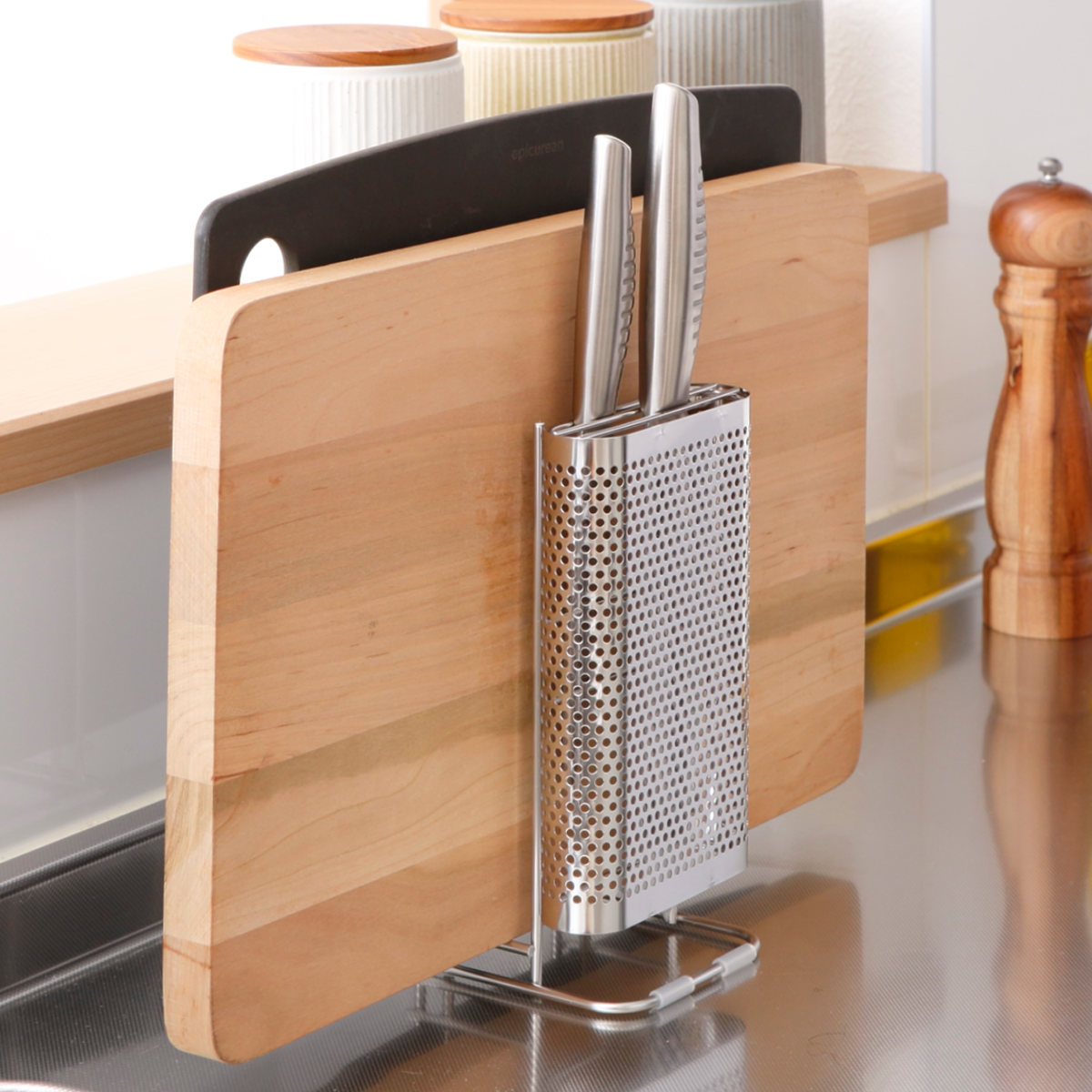 楽天市場】包丁 まな板 スタンド SUIマイスター ステンレス まな板包丁