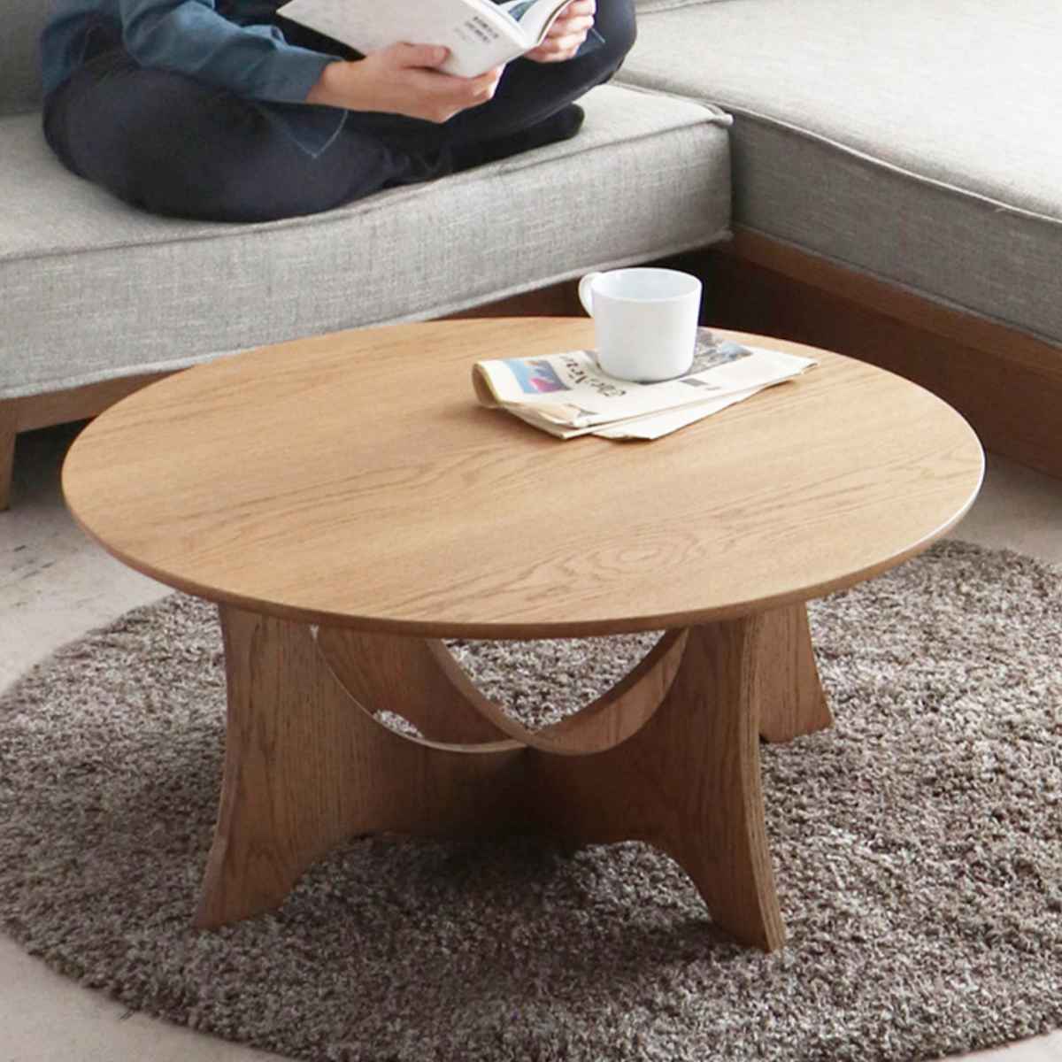 楽天市場】ローテーブル 丸型 高さ36cm センターテーブル メディチ