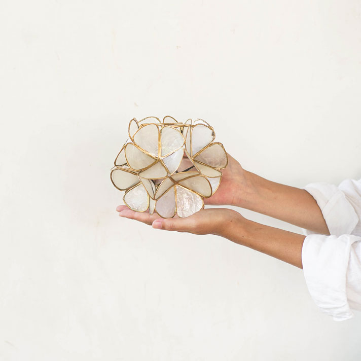 カピス フランジパニ ハンギングランプ カピス貝 天吊り ペンダント