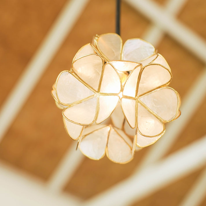 カピス フランジパニ ハンギングランプ カピス貝 天吊り ペンダント