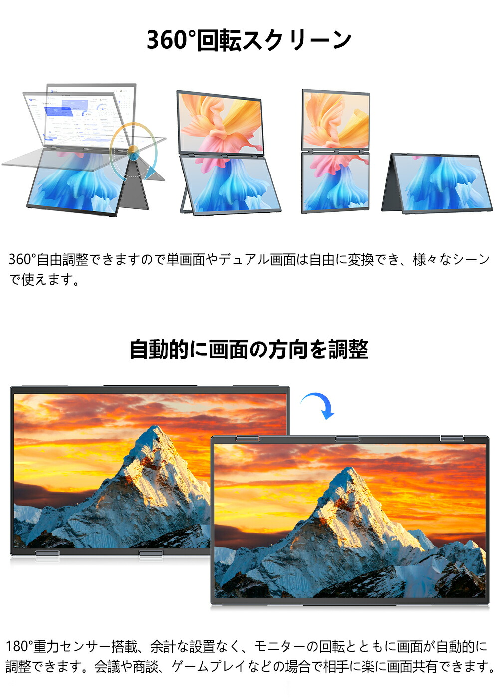 楽天市場】【ドライバー不要】デュアルモニター 18.5インチ 100hz