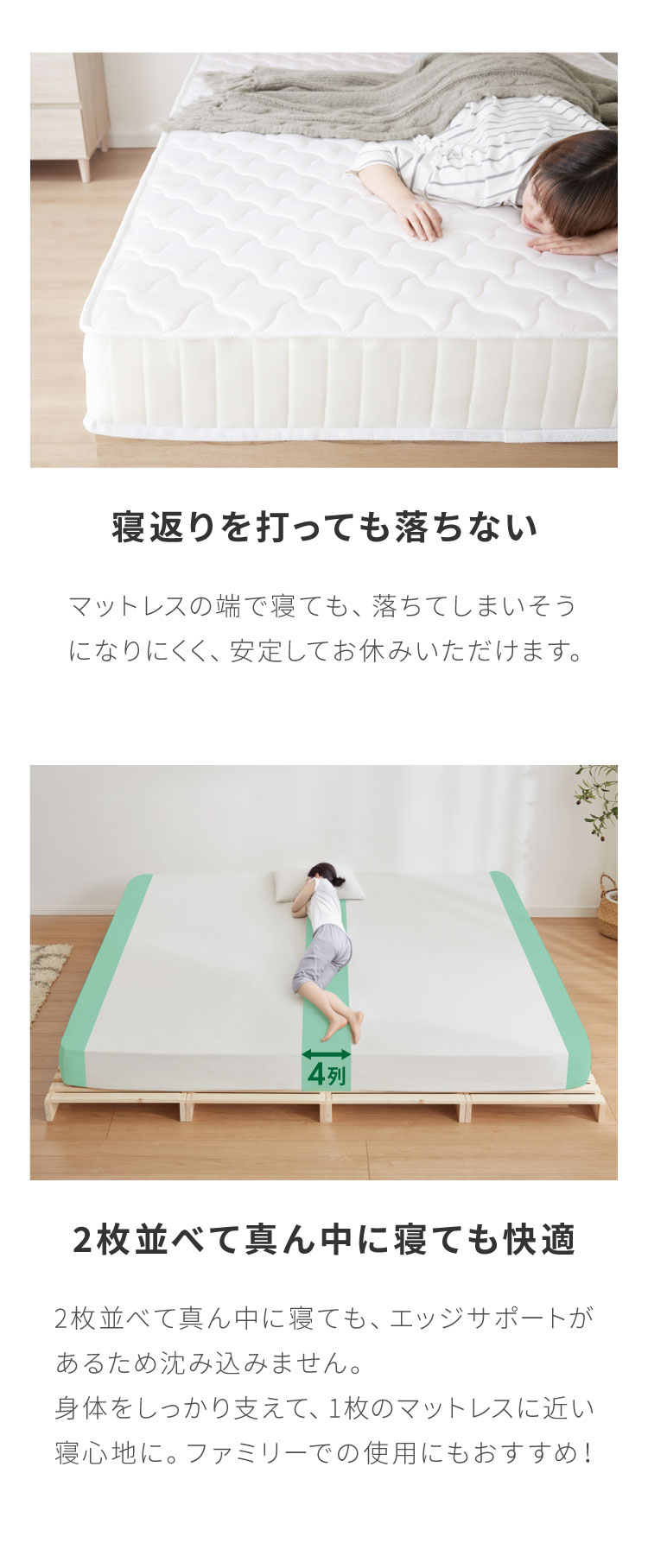 ホワイト)ポケットコイル マットレス シングル 厚さ20cm 圧縮梱包