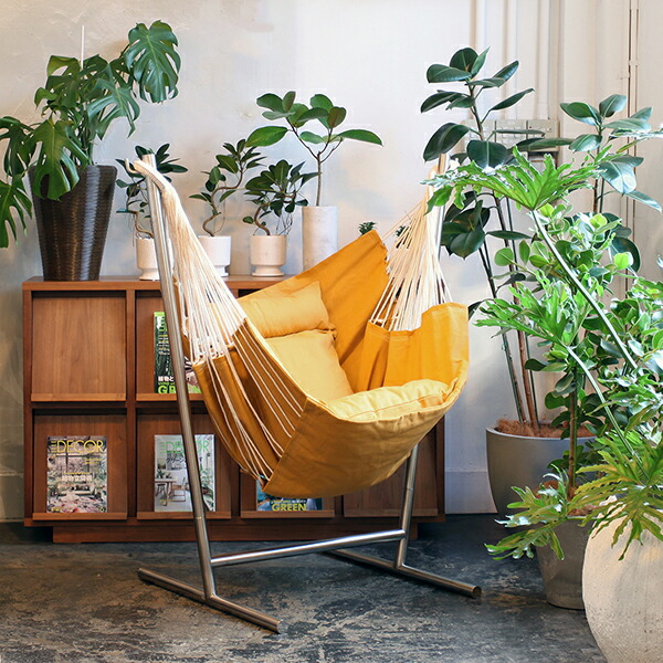 コンフォルタ ひとり掛けハンモック ファブリック チェア マスタードイエロー KOMFORTA コンフォルタ ハンモックチェア NEWファブリック スペイン製