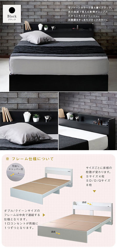 楽天市場】シングルベッド ベッドフレームのみ マットレスなし