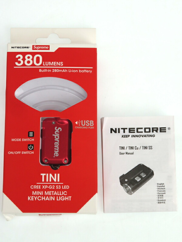 NITECORE】ナイトコア/シュプリーム『Supreme/NITECORE Tini Keychain