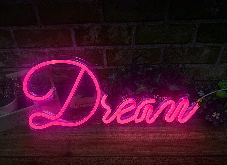 楽天市場】LED ネオンサイン ドリーム dresm クリスマス USB電源