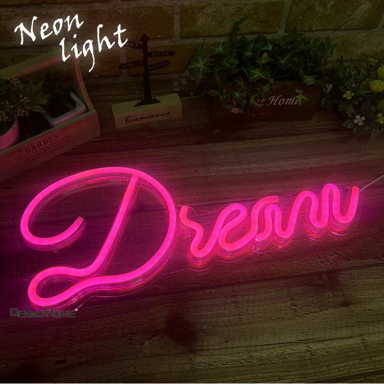 LED ネオンサイン ドリーム dresm クリスマス USB電源 ネオンライト