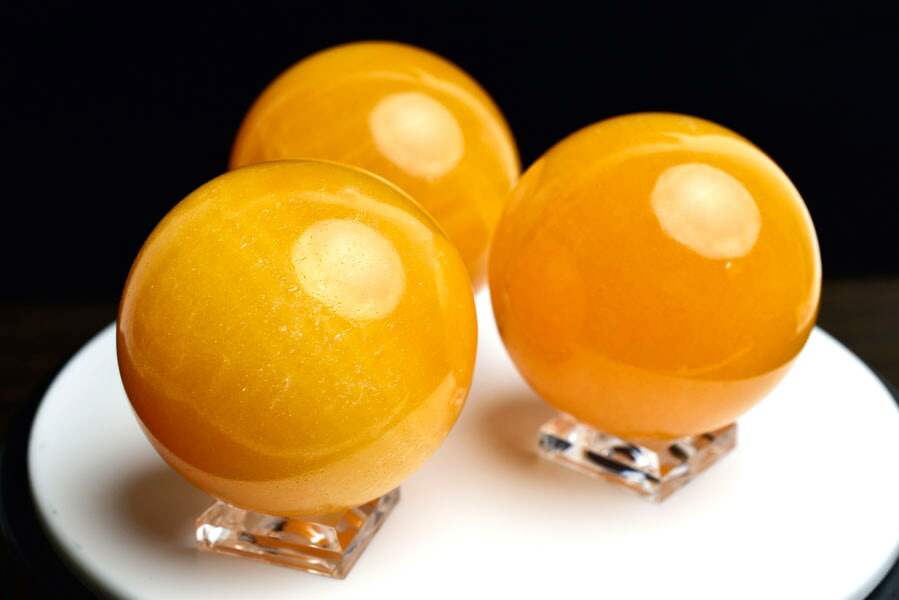 楽天市場】オレンジカルサイト 丸玉 スフィア 置物 【径：約50mm前後