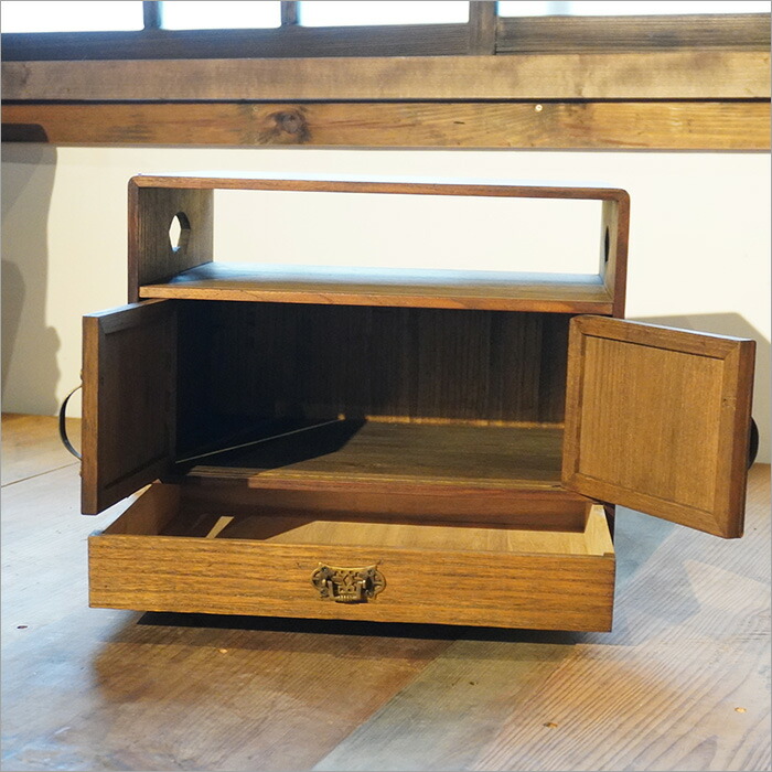 楽天市場】1点モノ 小箪笥 アンティーク 昭和レトロ 桐 小箱 お道具箱