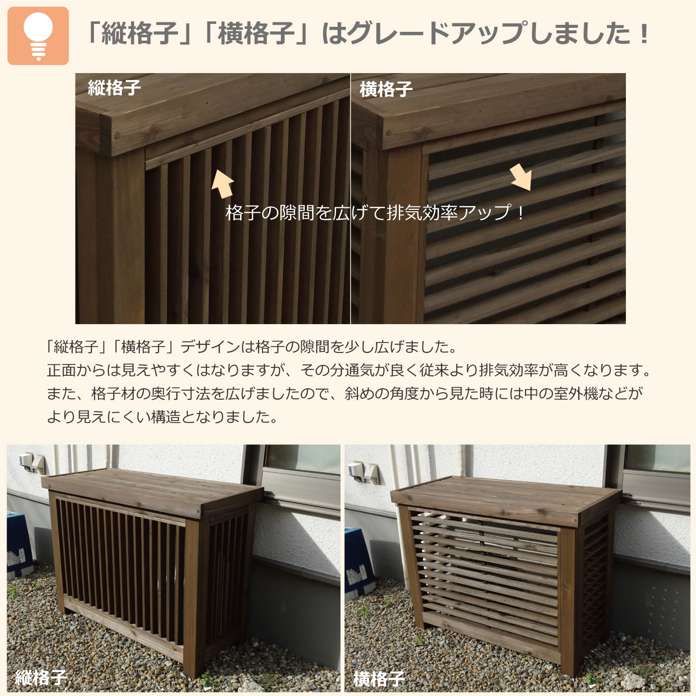 WOODPRO本店】室外機カバー(商品)