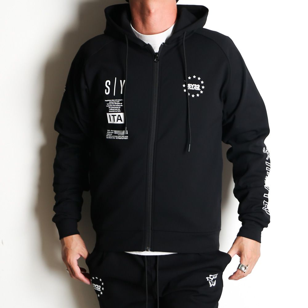 SY32 by SWEET YEARS - MULTI LOGO HIGH QUALITY ZIP HOODIE / ジップ