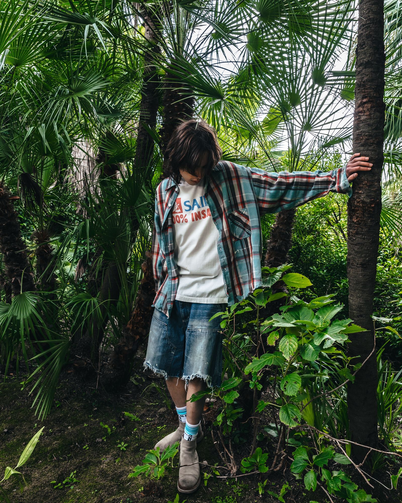 SAINT M×××××× - 【ラスト1点】SM-HR8-0000-073 / DOUBLE KNEE SHORTS