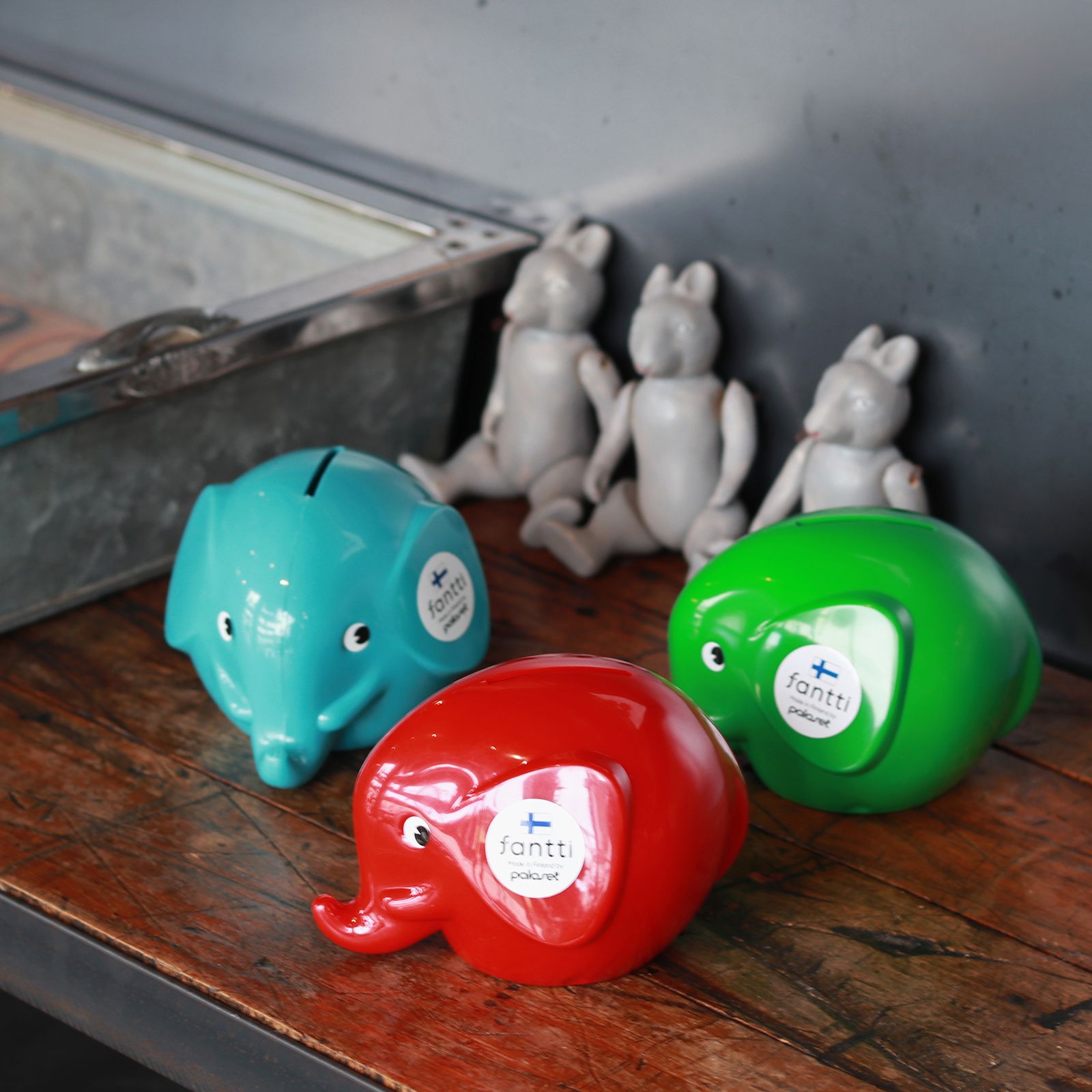 Fantti」エレファントバンクS グリーン 貯金箱 | corne/コルネ