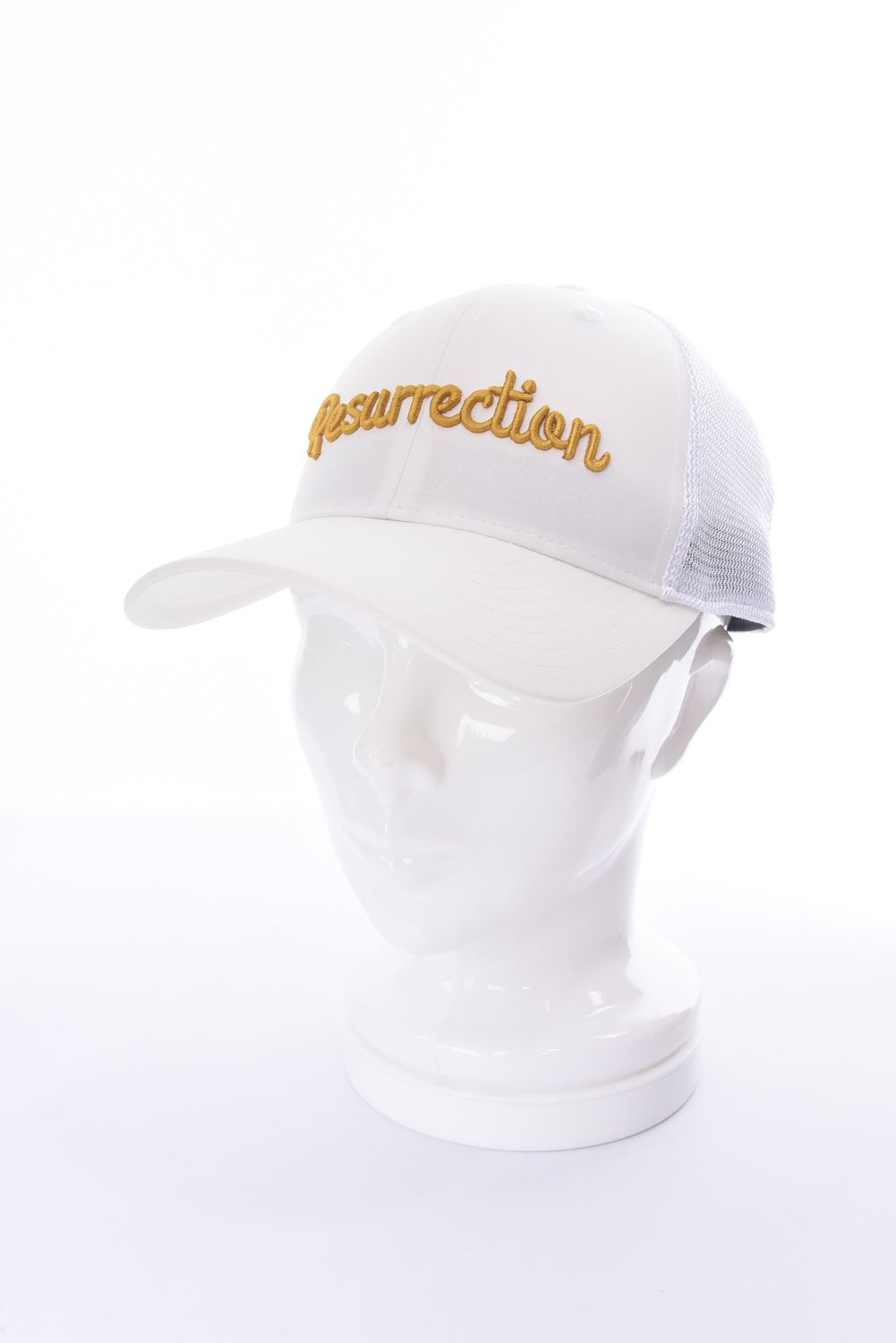 Resurrection - GM EMBOSS MESH CAP / ブランドロゴ刺繍 エンボス