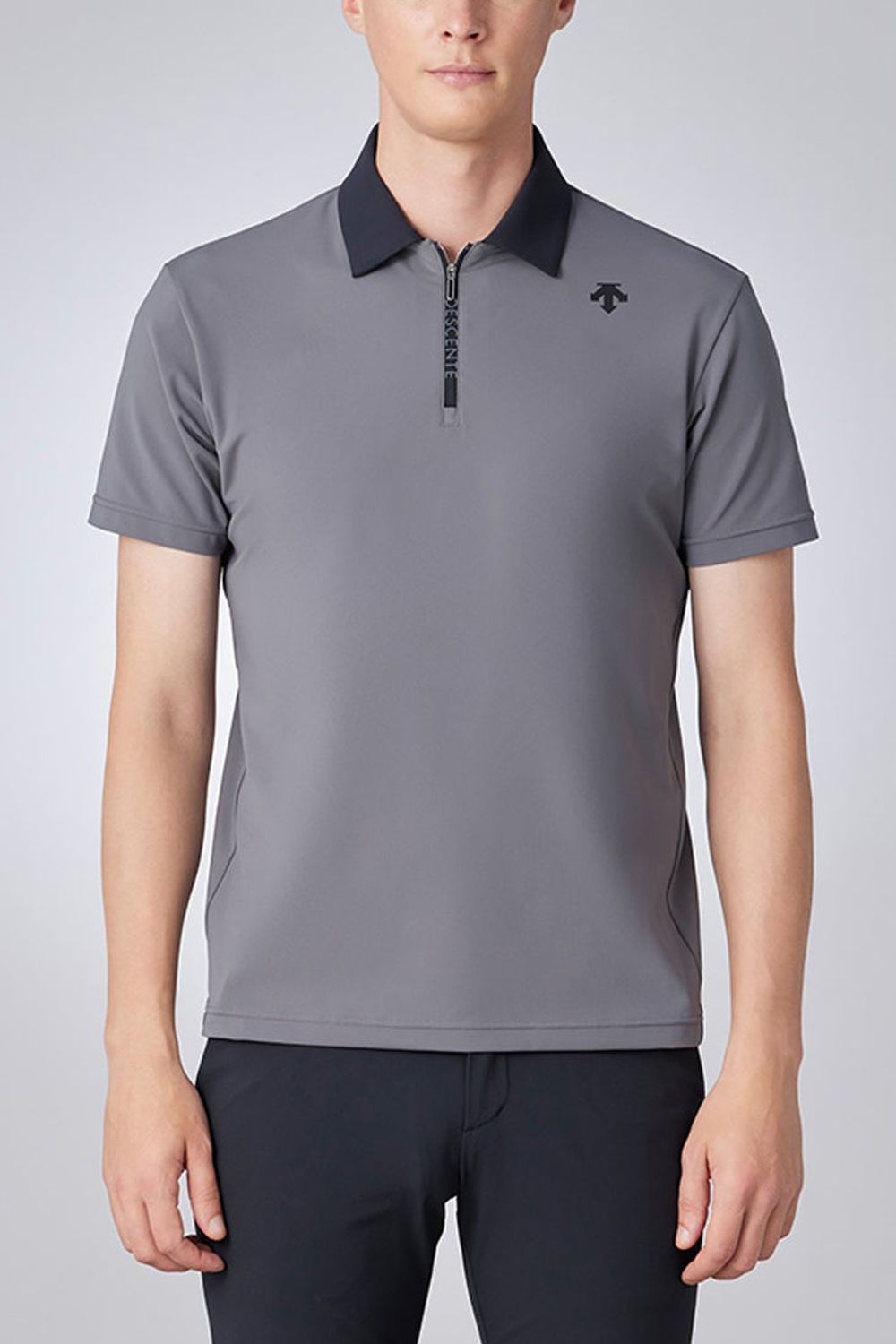 DESCENTE GOLF - 【25SS】 ハーフジップ半袖シャツ (ピンク) | GOSSIP GOLF