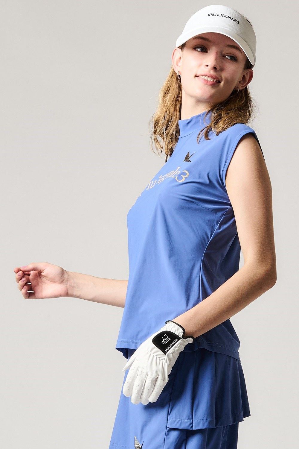 1PIU1UGUALE3 GOLF - 【レディース】 NO SLEEVE MOCK / ブランドロゴ